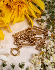 Antique 18k gold lovers knot necklace victorian birmingham 1884 trombone paperclip chain 58.11g
