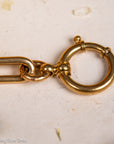 Antique 18k gold lovers knot necklace victorian birmingham 1884 trombone paperclip chain 58.11g