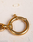 Antique 18k gold lovers knot necklace victorian birmingham 1884 trombone paperclip chain 58.11g