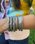 Sterling Silver Stamped Cuff, Sunshines Reeves Bracelet, Native American