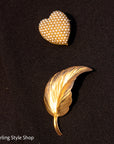 14K Antique Victorian Seed Pearls Heart Locket Brooch Pendant