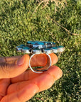 Massive Federico Jimenez Sterling Silver Ring • Kingman + Lone Mountain Turquoise • Adjustable Statement Ring • Signed & Stamped