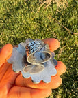 Massive Federico Jimenez Sterling Silver Ring • Kingman + Lone Mountain Turquoise • Adjustable Statement Ring • Signed & Stamped