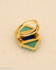 18k Lapis Lazuli Amazonite Statement Ring