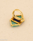 18k Lapis Lazuli Amazonite Statement Ring