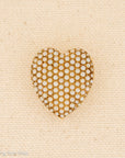14K Antique Victorian Seed Pearls Heart Locket Brooch Pendant