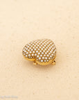 14K Antique Victorian Seed Pearls Heart Locket Brooch Pendant