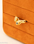 Antique French 18K Gold Double-Headed Snake Ring