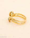 Antique French 18K Gold Double-Headed Snake Ring