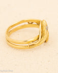 Antique French 18K Gold Double-Headed Snake Ring