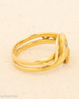 Antique French 18K Gold Double-Headed Snake Ring