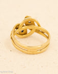 Antique French 18K Gold Double-Headed Snake Ring