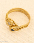 Antique French 18K Gold Double-Headed Snake Ring