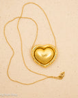 Vintage Tiffany & Co. 18k Gold Paloma Picasso Puffy Heart Pendant Necklace