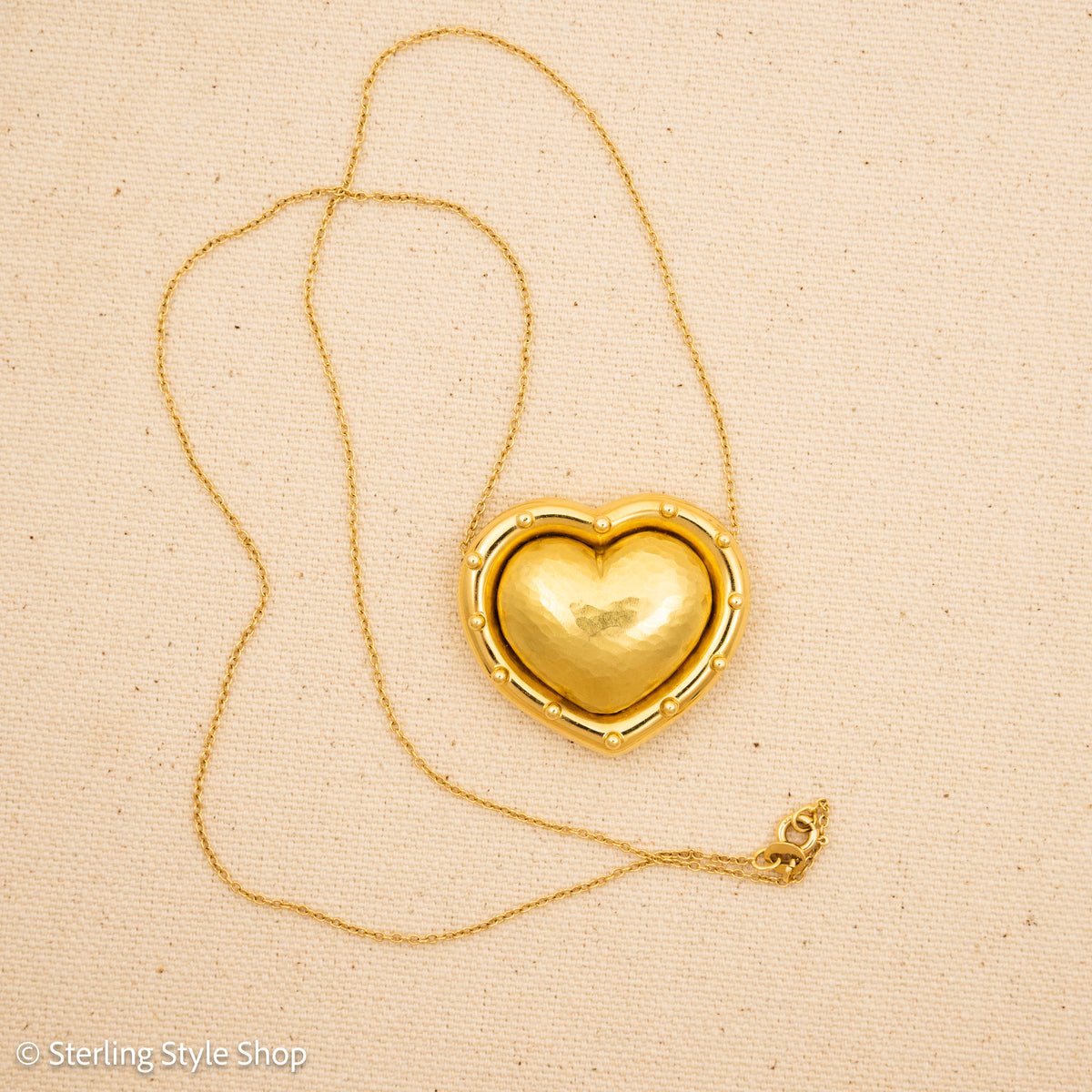 Vintage Tiffany & Co. 18k Gold Paloma Picasso Puffy Heart Pendant 