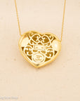 Vintage Tiffany & Co. 18k Gold Paloma Picasso Puffy Heart Pendant Necklace
