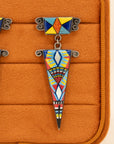 Handmade Native American Inlay Post Earrings – Turquoise, Coral, Lapis, Mother of Pearl, Spiny Oyster