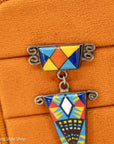 Handmade Native American Inlay Post Earrings – Turquoise, Coral, Lapis, Mother of Pearl, Spiny Oyster