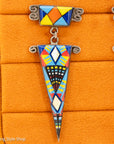 Handmade Native American Inlay Post Earrings – Turquoise, Coral, Lapis, Mother of Pearl, Spiny Oyster