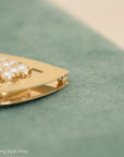 Vintage 14K Gold Heart Pendant with Seed Pearls