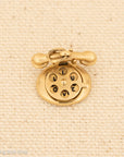 Vintage 14k Gold Rotating Dial Telephone Charm – "I LOVE YOU" Spinner