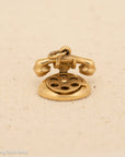 Vintage 14k Gold Rotating Dial Telephone Charm – "I LOVE YOU" Spinner