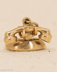 Vintage 14k Gold Rotating Dial Telephone Charm – "I LOVE YOU" Spinner