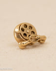 Vintage 14k Gold Rotating Dial Telephone Charm – "I LOVE YOU" Spinner