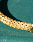 Vintage 18K Italian Gold Braided Collar Necklace – Wide, Hallmarked, 64.48g