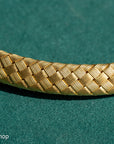 Vintage 18K Italian Gold Braided Collar Necklace – Wide, Hallmarked, 64.48g