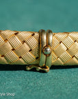 Vintage 18K Italian Gold Braided Collar Necklace – Wide, Hallmarked, 64.48g