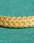 Vintage 18K Italian Gold Braided Collar Necklace – Wide, Hallmarked, 64.48g