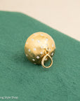 14K Gold and Diamond Studded Mushroom Pendant
