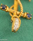 18K Gold Anchor Pendant with Sapphires & Diamonds