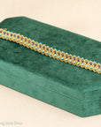 18K Italian Gold Bracelet with Sapphire and Turquoise