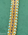 18K Italian Gold Bracelet with Sapphire and Turquoise