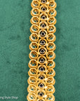 18K Italian Gold Bracelet with Sapphire and Turquoise