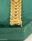 18K Italian Gold Bracelet with Sapphire and Turquoise