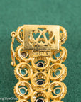 18K Italian Gold Bracelet with Sapphire and Turquoise