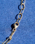 18K Gold Paperclip Chain Necklace – 16”+1.5” Extender, 5.3g, 750 Hallmarked