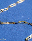 18K Gold Paperclip Chain Necklace – 16”+1.5” Extender, 5.3g, 750 Hallmarked