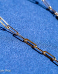 18K Gold Paperclip Chain Necklace – 16”+1.5” Extender, 5.3g, 750 Hallmarked