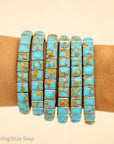 Small Wrist Turquoise Cuff Bracelet by Federico Jimenez | Sterling Silver | Vintage Style | 5.75 inches