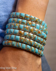 Small Wrist Turquoise Cuff Bracelet by Federico Jimenez | Sterling Silver | Vintage Style | 5.75 inches