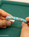 Small Wrist Turquoise Cuff Bracelet by Federico Jimenez | Sterling Silver | Vintage Style | 5.75 inches
