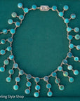 Federico Jimenez Turquoise Statement Necklace in Sterling Silver