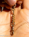 18K Gold Chain Extender with T-Bar & Dog Clip – 6.4g, Stamped Links, 2” Extension