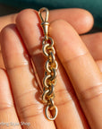 Solid 18K Gold Necklace Extender | Antique British Hallmarks | 2.25 Inch Chain with Dog Clip