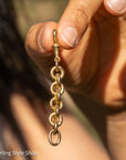 Solid 18K Gold Necklace Extender | Antique British Hallmarks | 2.25 Inch Chain with Dog Clip