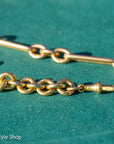 Solid 18K Gold Necklace Extender | Antique British Hallmarks | 2.25 Inch Chain with Dog Clip